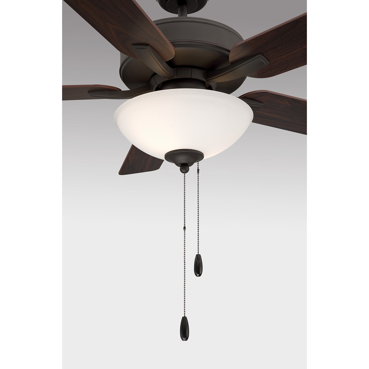Savoy House 52in Ceiling Fan | Transitional Oil Rubbed Bronze Metal and White Frosted Glass | Living Room & Bedroom | 52 x 52 x 13.13 | Model M2034ORBRV