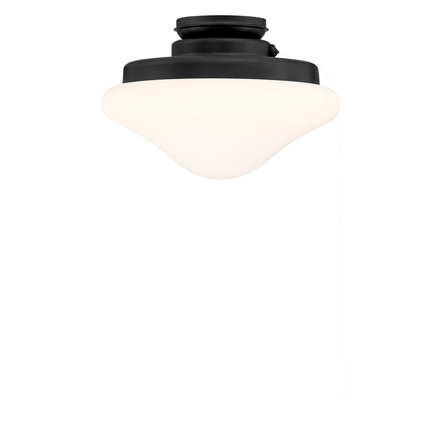 Savoy House Meridian 1-Light LED Fan Light Kit | Transitional Matte Black and White Opal Glass | Indoor & Outdoor Covered Patio | 10.88 | Model M2039MBK