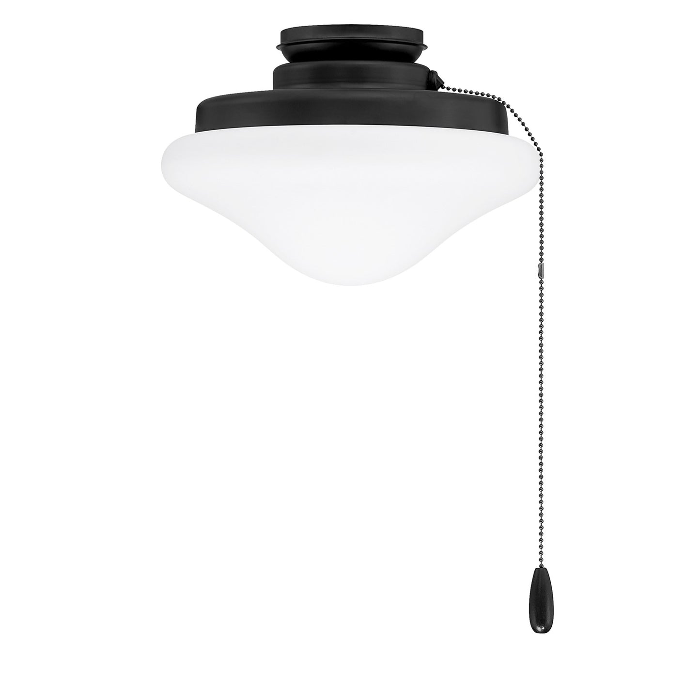 Savoy House Meridian 1-Light LED Fan Light Kit | Transitional Matte Black and White Opal Glass | Indoor & Outdoor Covered Patio | 10.88 | Model M2039MBK
