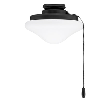 Savoy House Meridian 1-Light LED Fan Light Kit | Transitional Matte Black and White Opal Glass | Indoor & Outdoor Covered Patio | 10.88 | Model M2039MBK