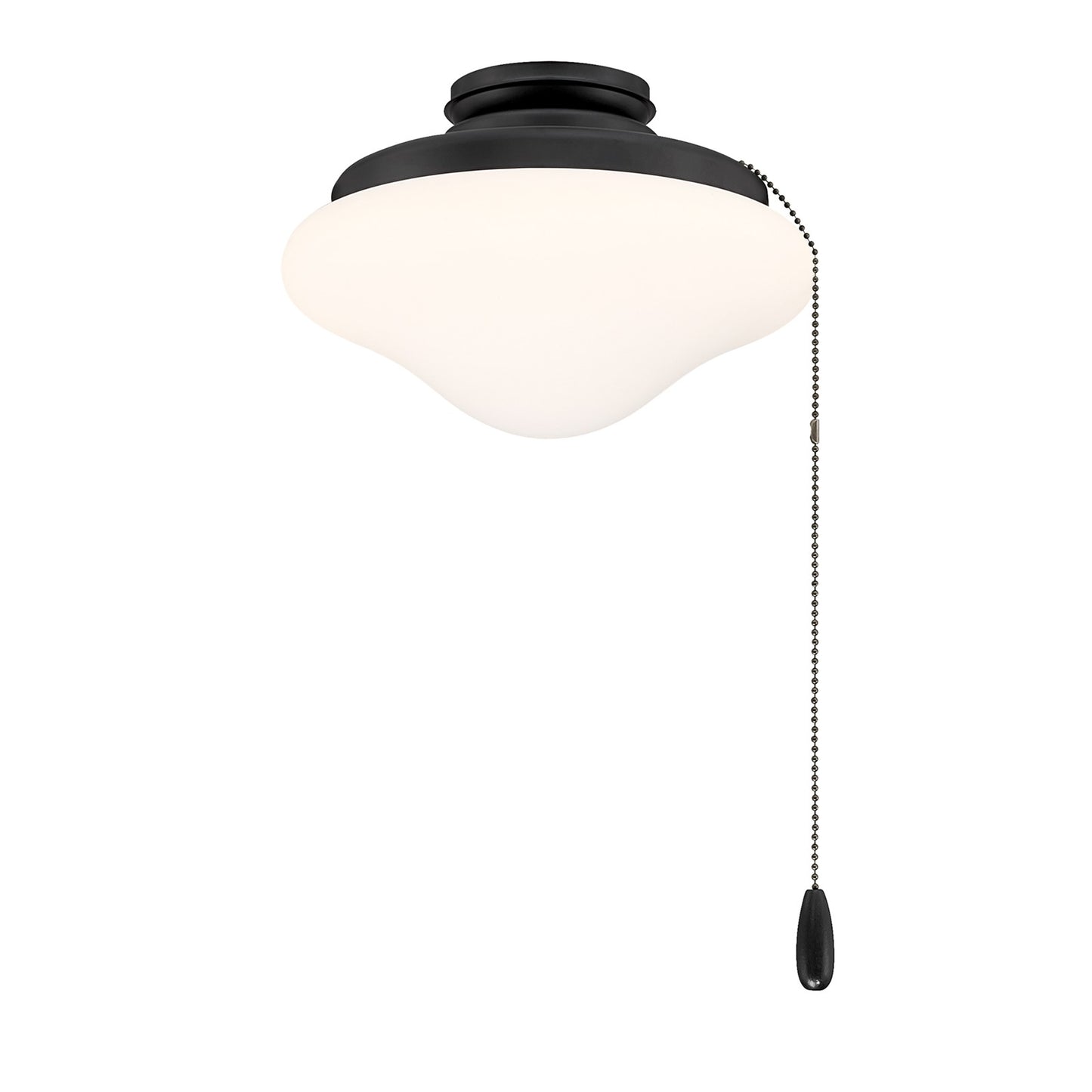 Savoy House Meridian 1-Light LED Fan Light Kit | Transitional Matte Black and White Opal Glass | Indoor & Outdoor Covered Patio | 10.88 | Model M2039MBK