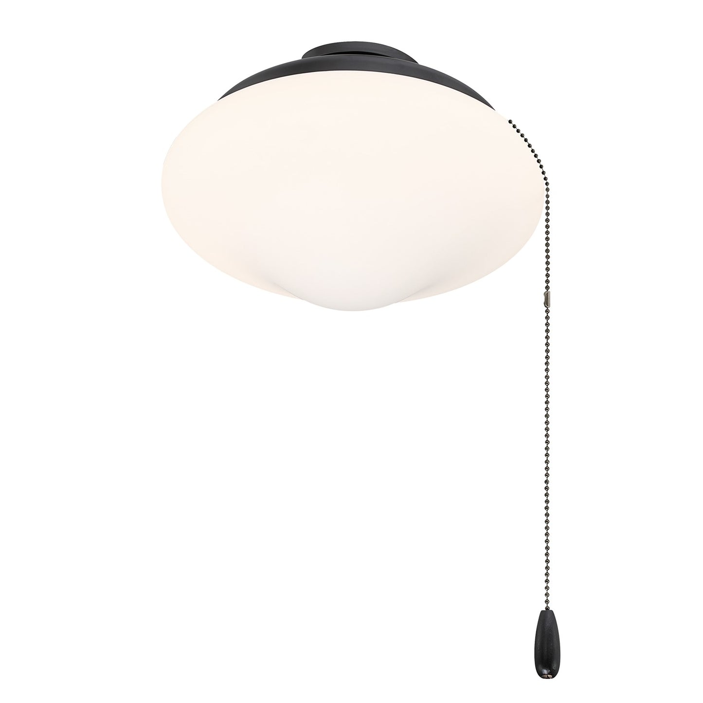 Savoy House Meridian 1-Light LED Fan Light Kit | Transitional Matte Black and White Opal Glass | Indoor & Outdoor Covered Patio | 10.88 | Model M2039MBK