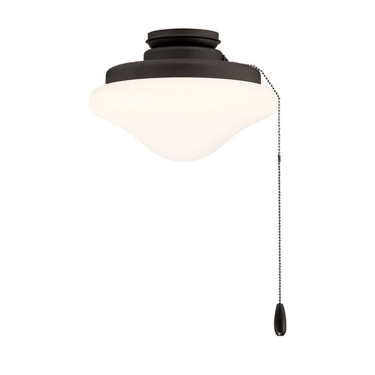 Savoy House Meridian 1-Light LED Fan Light Kit | Transitional Oil Rubbed Bronze and White Opal Glass | Indoor & Outdoor Covered Patio | Model M2039ORB