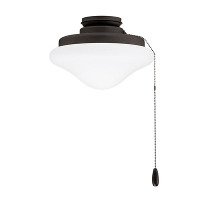 Savoy House Meridian 1-Light LED Fan Light Kit | Transitional Oil Rubbed Bronze and White Opal Glass | Indoor & Outdoor Covered Patio | Model M2039ORB