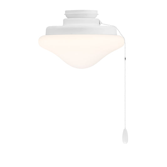 Savoy House Meridian 1-Light LED Fan Light Kit | Transitional White and White Opal Glass | Indoor & Outdoor Covered Patio | 10.88 x 10.88 | Model M2039WH
