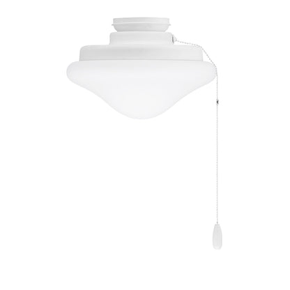Savoy House Meridian 1-Light LED Fan Light Kit | Transitional White and White Opal Glass | Indoor & Outdoor Covered Patio | 10.88 x 10.88 | Model M2039WH
