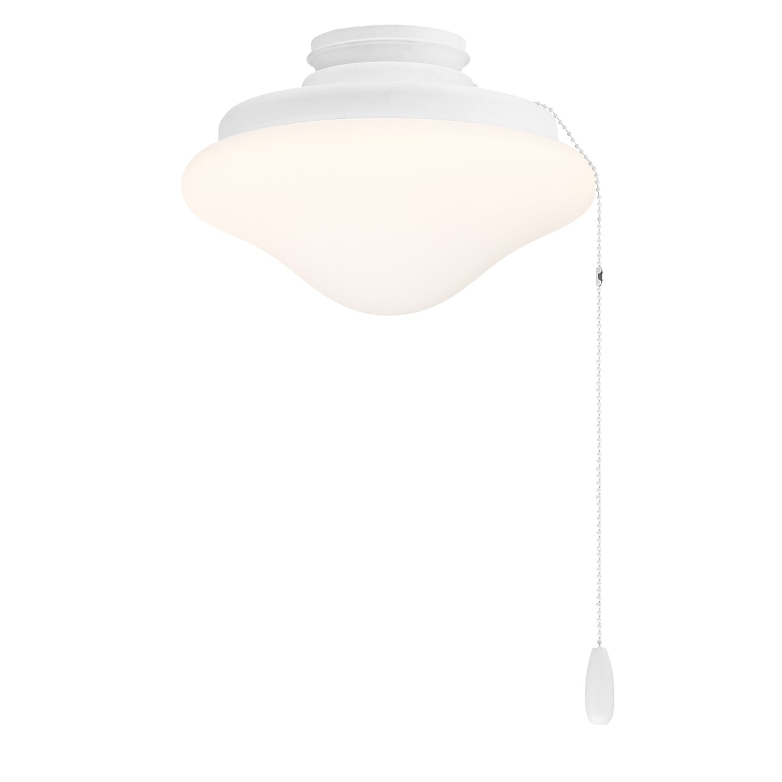 Savoy House Meridian 1-Light LED Fan Light Kit | Transitional White and White Opal Glass | Indoor & Outdoor Covered Patio | 10.88 x 10.88 | Model M2039WH