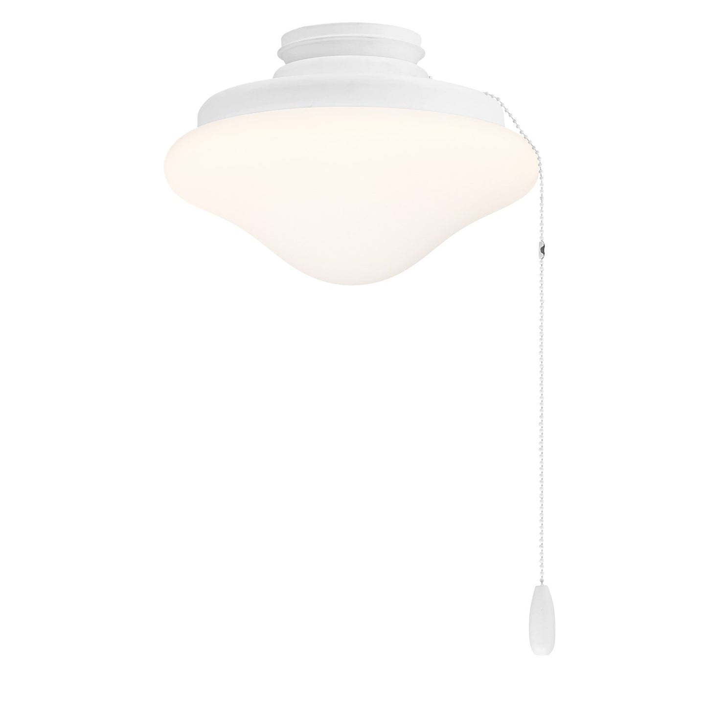 Savoy House Meridian 1-Light LED Fan Light Kit | Transitional White and White Opal Glass | Indoor & Outdoor Covered Patio | 10.88 x 10.88 | Model M2039WH