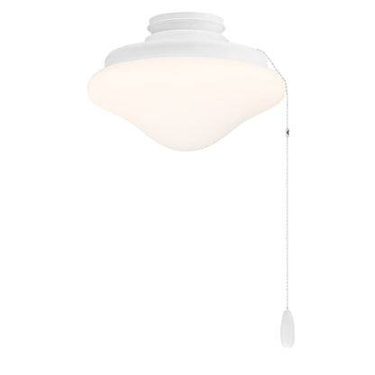 Savoy House Meridian 1-Light LED Fan Light Kit | Transitional White and White Opal Glass | Indoor & Outdoor Covered Patio | 10.88 x 10.88 | Model M2039WH