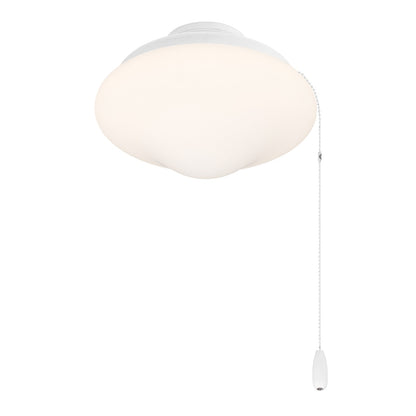Savoy House Meridian 1-Light LED Fan Light Kit | Transitional White and White Opal Glass | Indoor & Outdoor Covered Patio | 10.88 x 10.88 | Model M2039WH