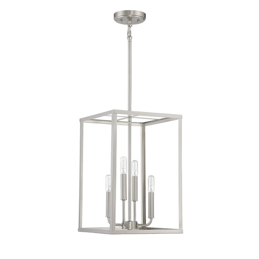4 Light 18" Pendant, Brushed Nickel