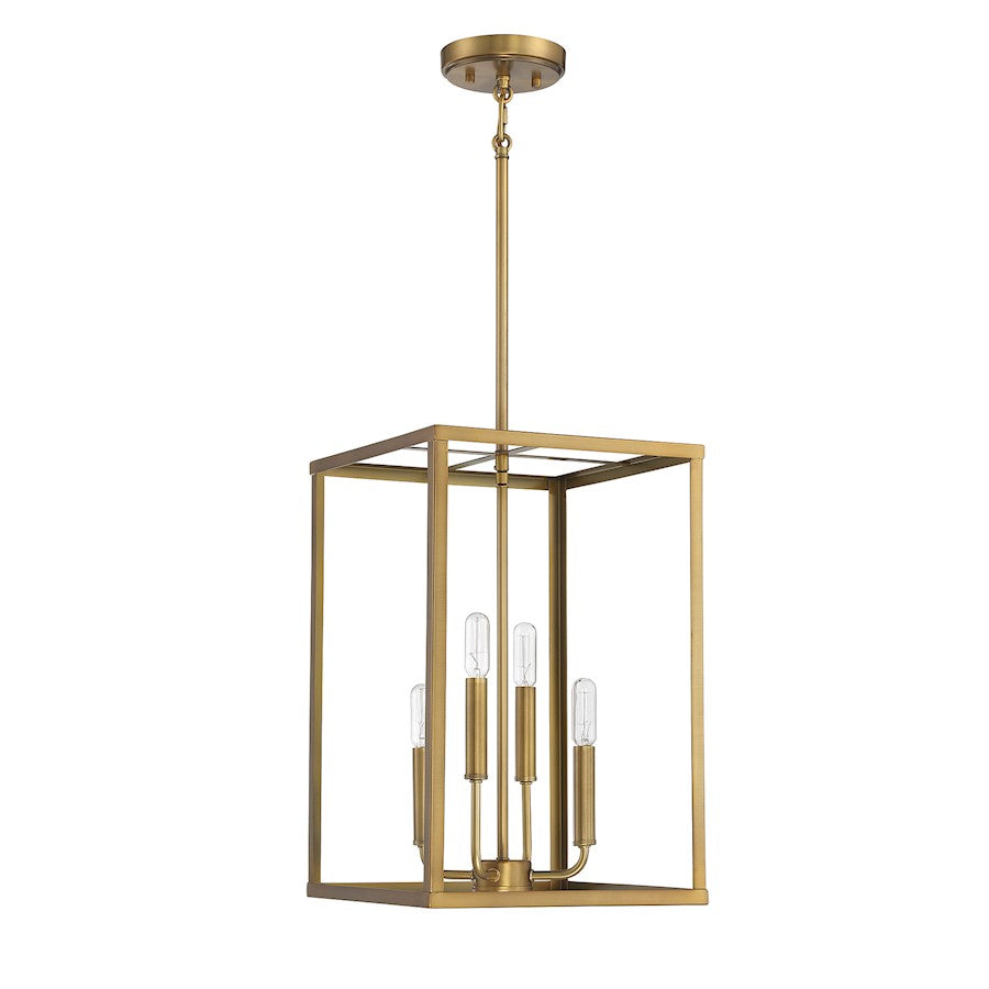 Savoy House 4-Light 18" Pendant, Natural Brass - M30008NB