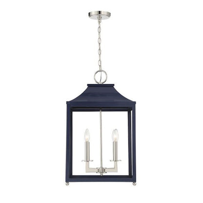 4 Light Pendant, Navy Blue