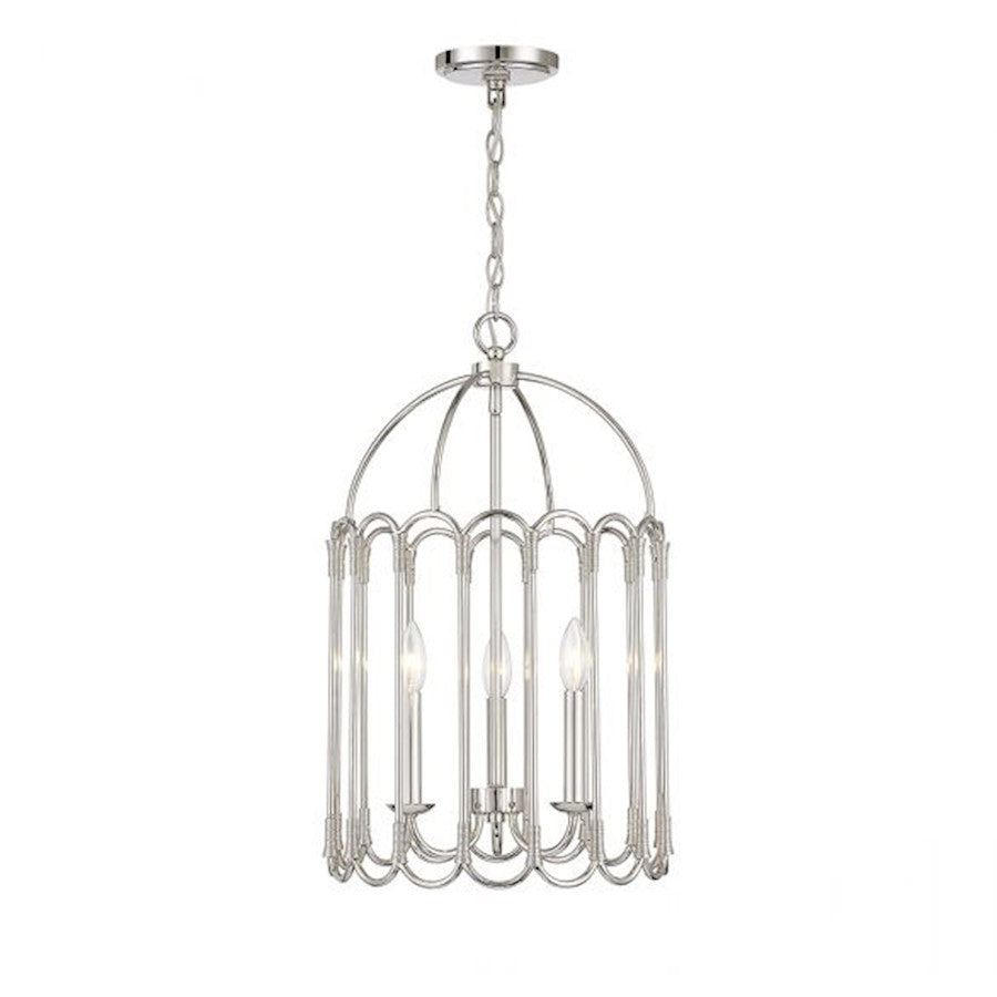 3 Light 23" Pendant, Matte Black