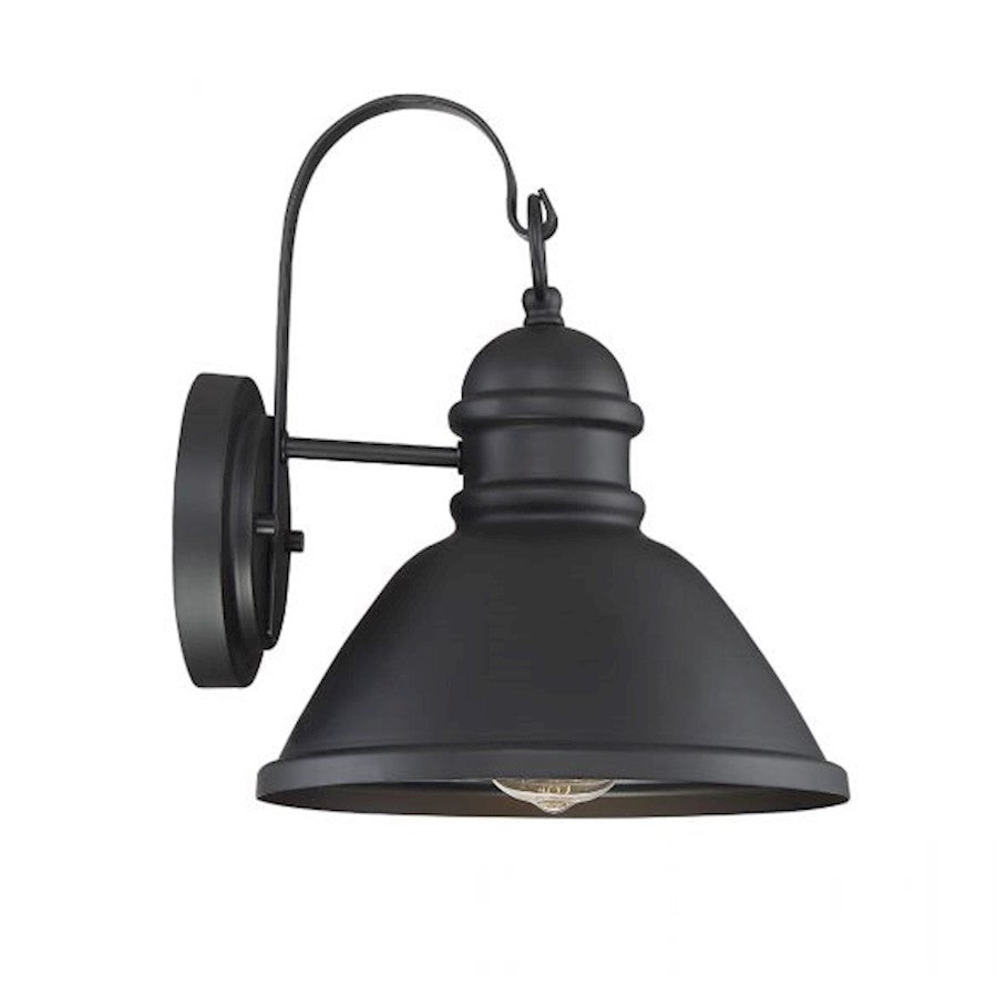 Savoy House 1-Light 12" Outdoor Wall Lantern, Matte Black/Bell Shade - M50016BK