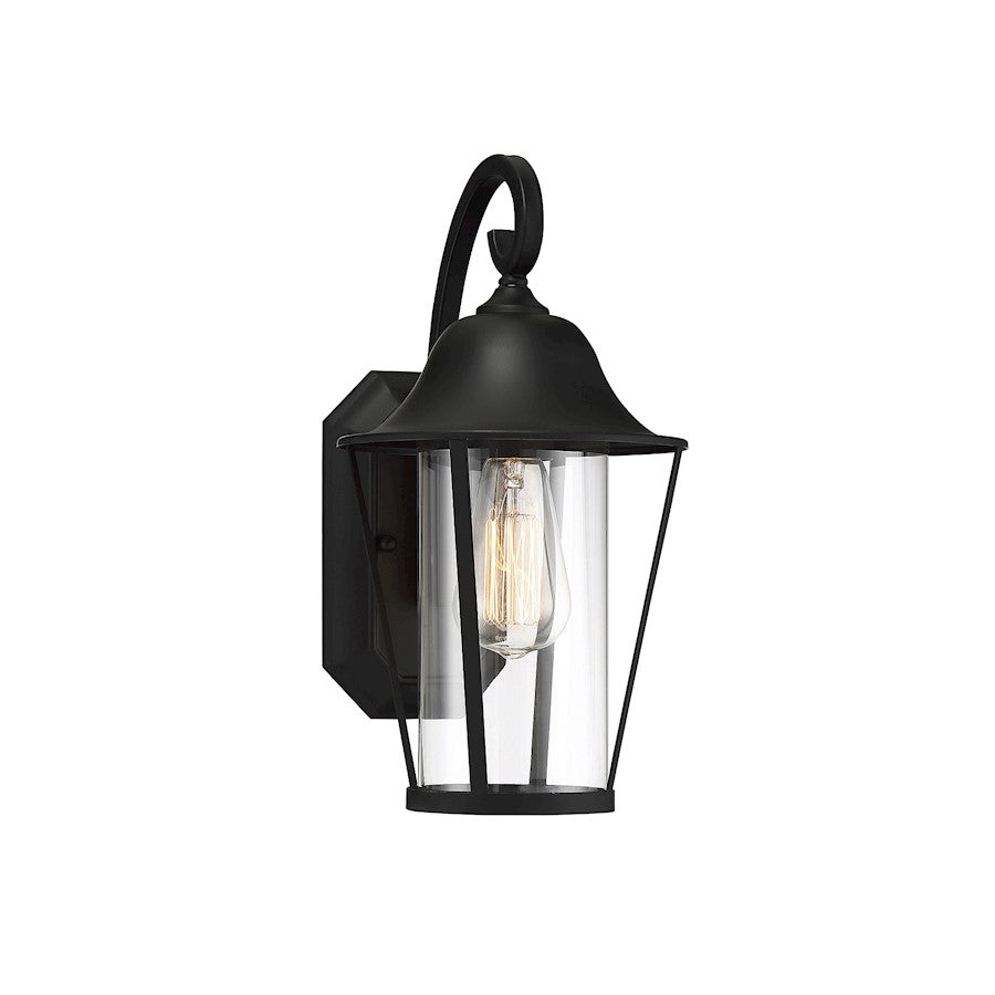 Savoy House 1-Light 14" Outdoor Wall Lantern, Matte Black - M50023BK