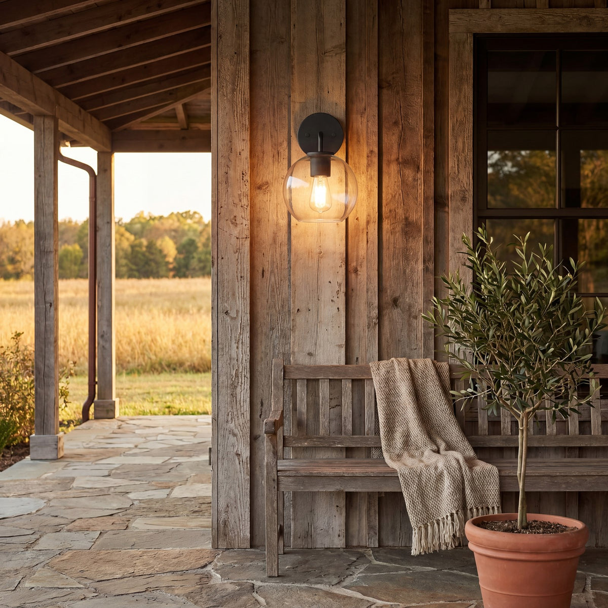 1 Light 12" Outdoor Wall Lantern
