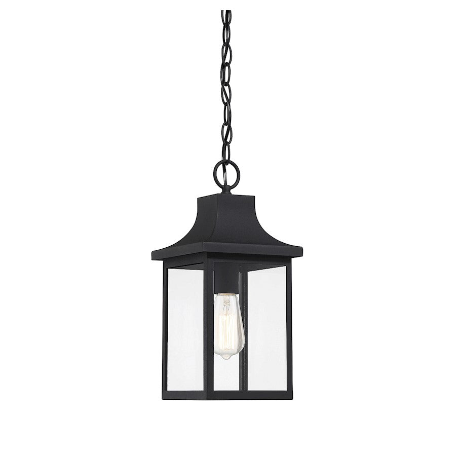 Savoy House 1-Light Outdoor Hanging Lantern, Black - M50052BK