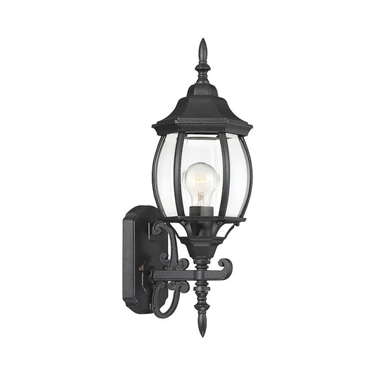 Savoy House 1-Light 7" Outdoor Wall Lantern, Black - M50054BK