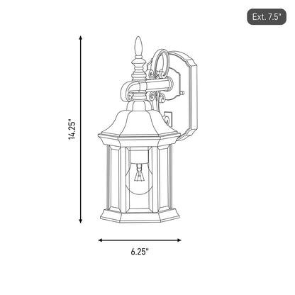 1 Light 14" Outdoor Wall Lantern