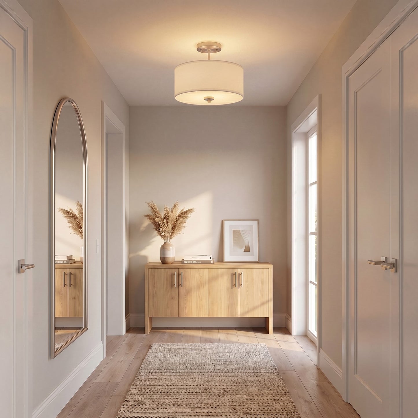 Meridian Modern 2 Light Semi Flush