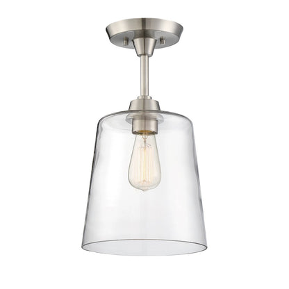 Meridian Modern 1 Light 17" Semi Flush Mount