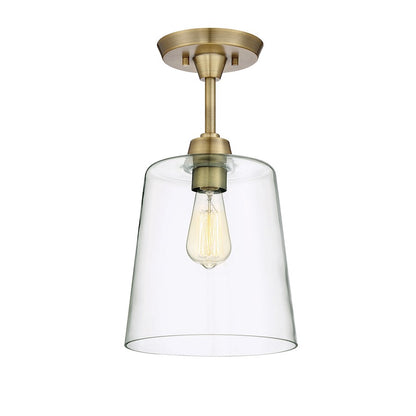 Meridian Modern 1 Light 17" Semi Flush Mount