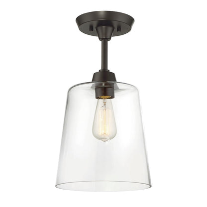 Meridian Modern 1 Light 17" Semi Flush Mount