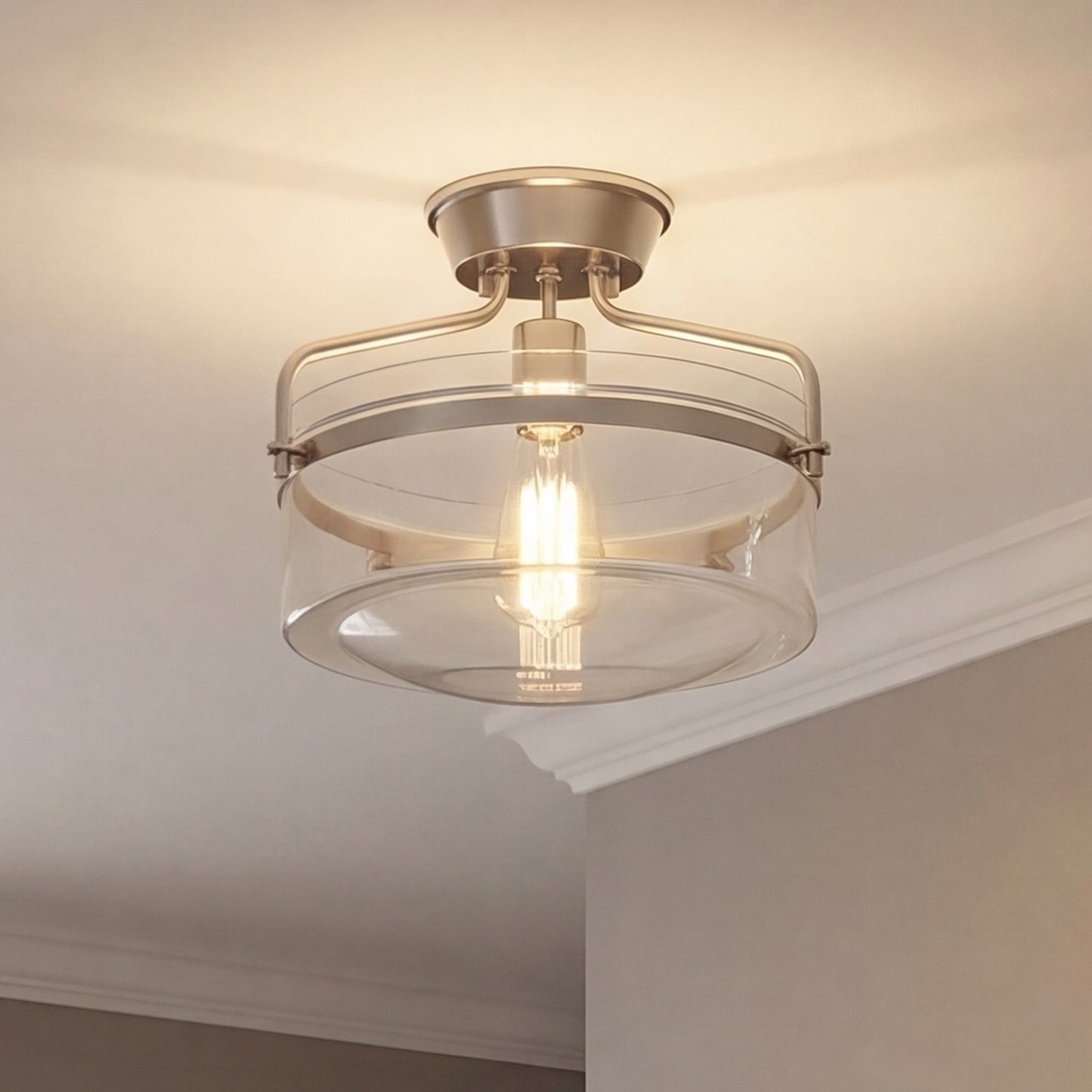 Meridian Modern 1 Light Semi Flush