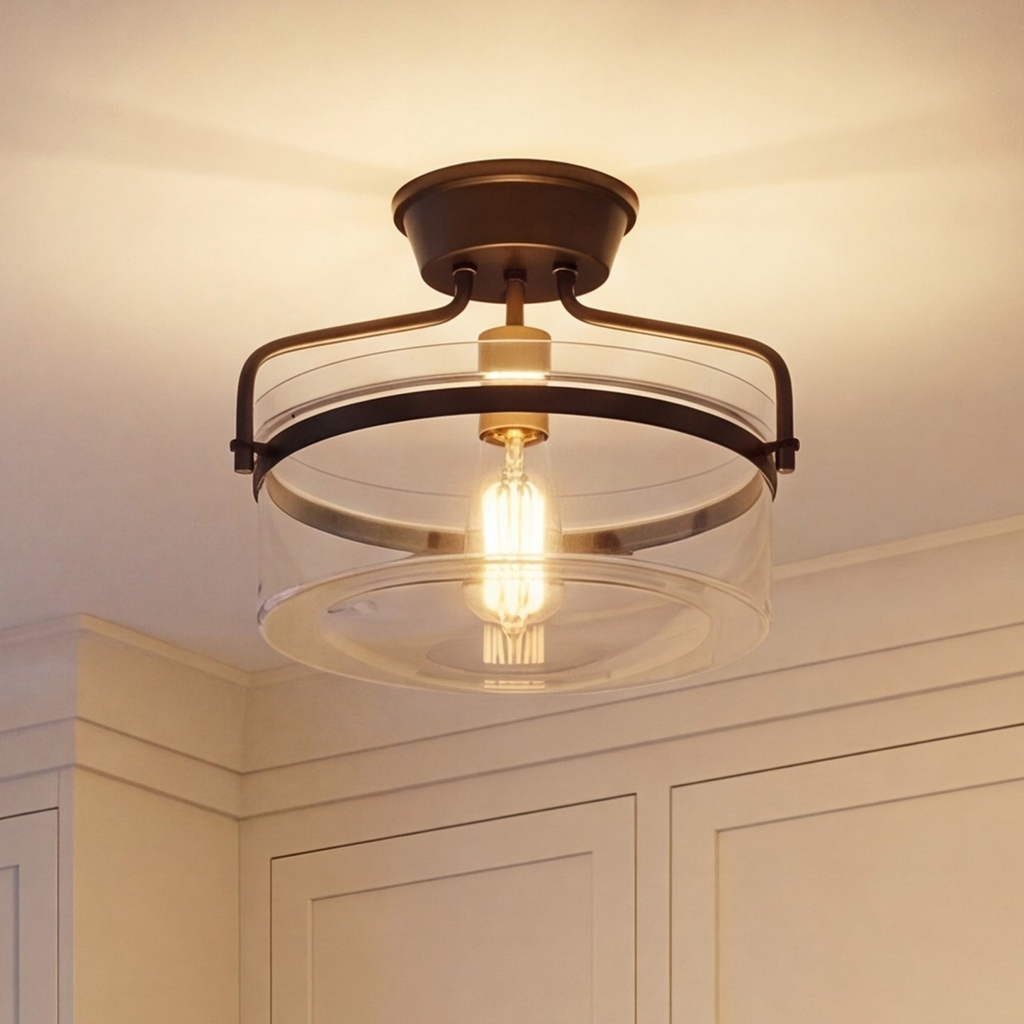Meridian Modern 1 Light Semi Flush