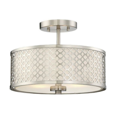 Meridian Modern 2 Light Semi Flush Mount