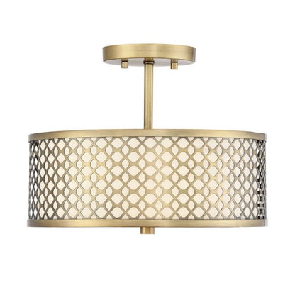 Meridian Modern 2 Light Semi Flush Mount