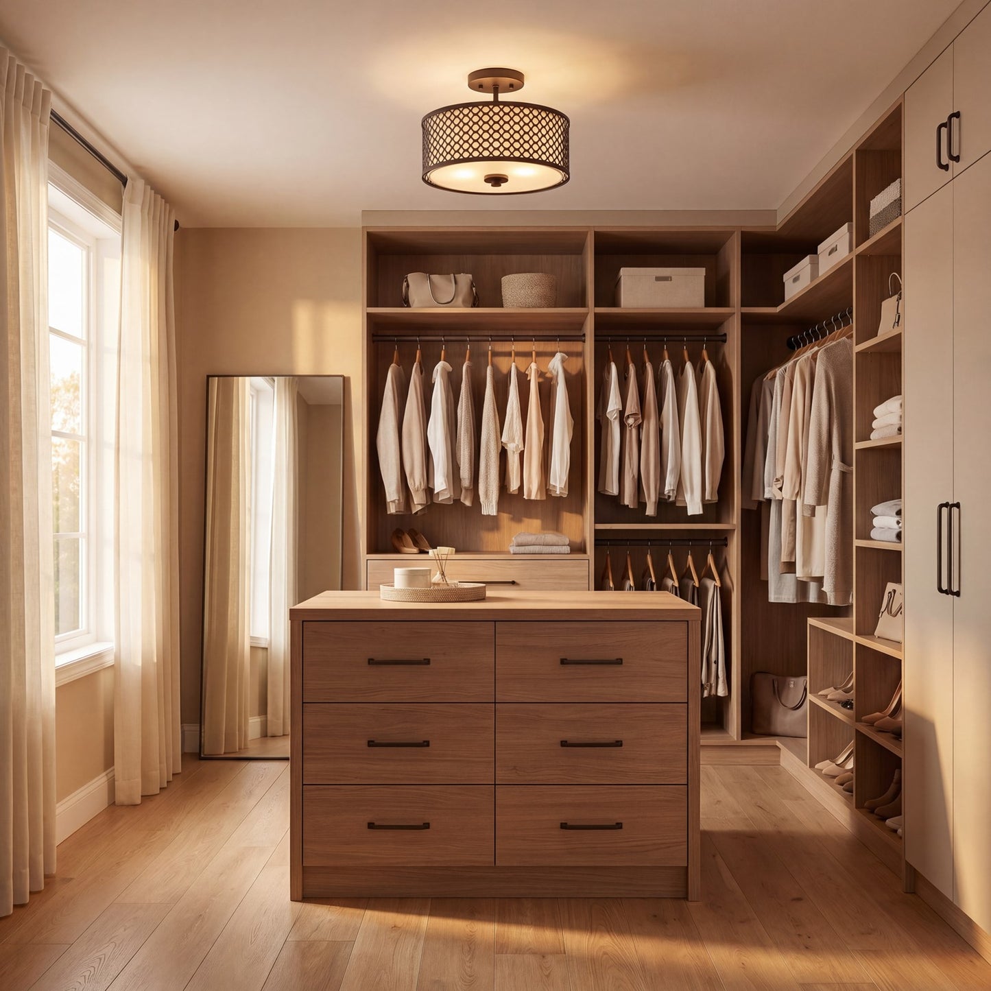 Meridian Modern 2 Light Semi Flush Mount