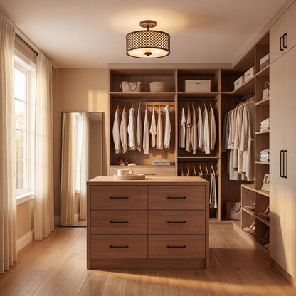 Meridian Modern 2 Light Semi Flush Mount