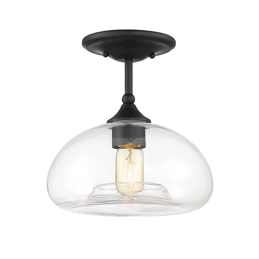 Savoy House 1-Light 11" Ceiling Light, Matte Black - M60017MBK