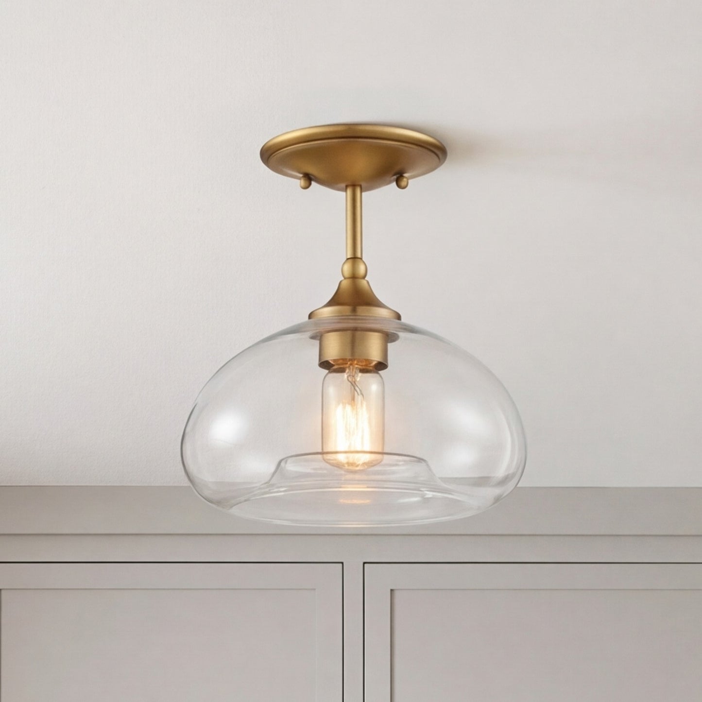 Meridian Modern 1 Light 10" Semi Flush Mount