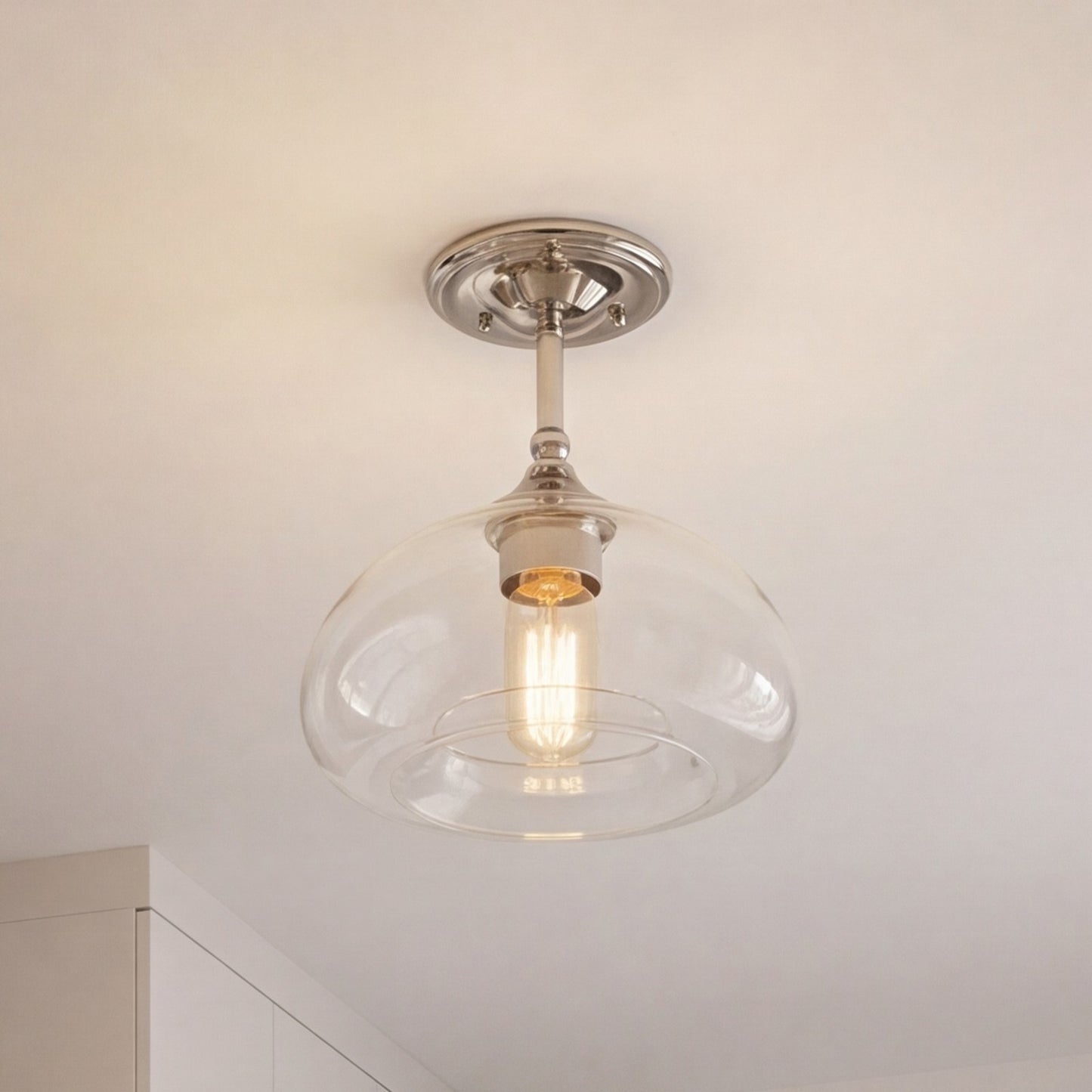 Meridian Modern 1 Light 10" Semi Flush Mount