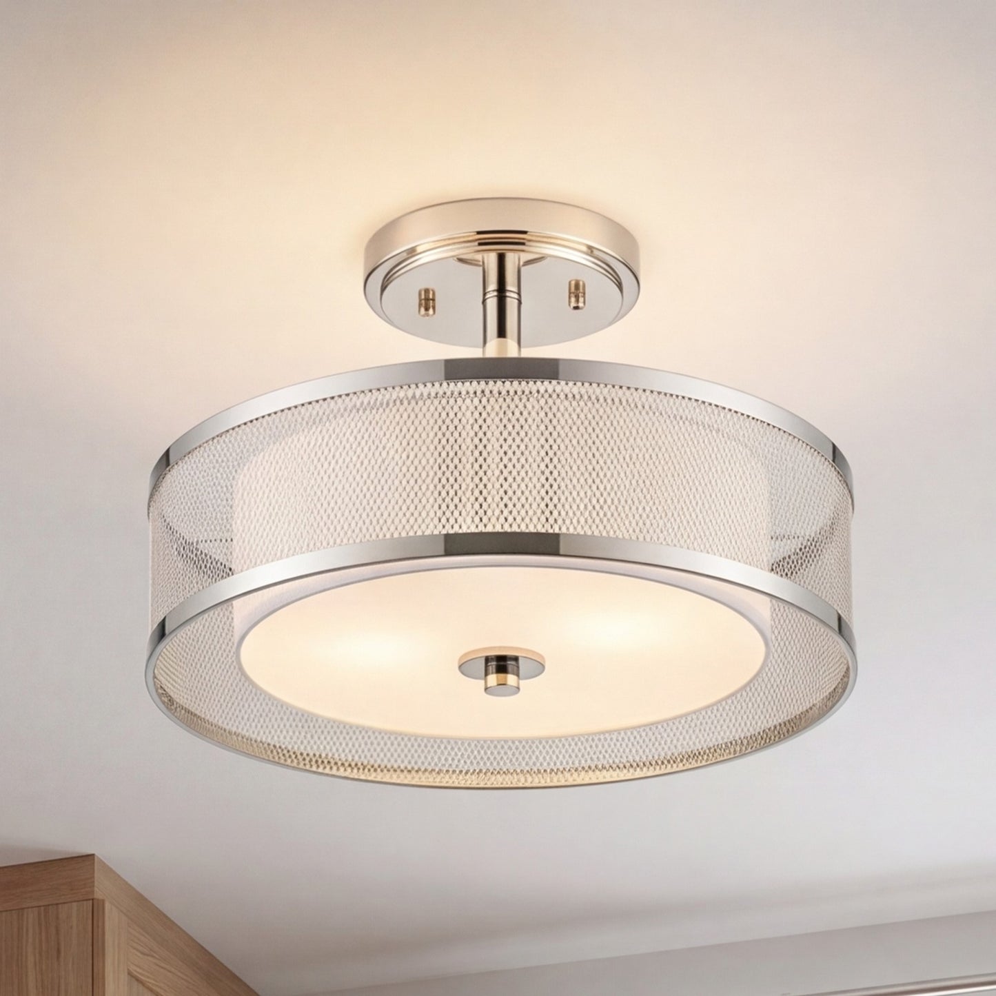 Meridian Modern 3 Light Flush Mount