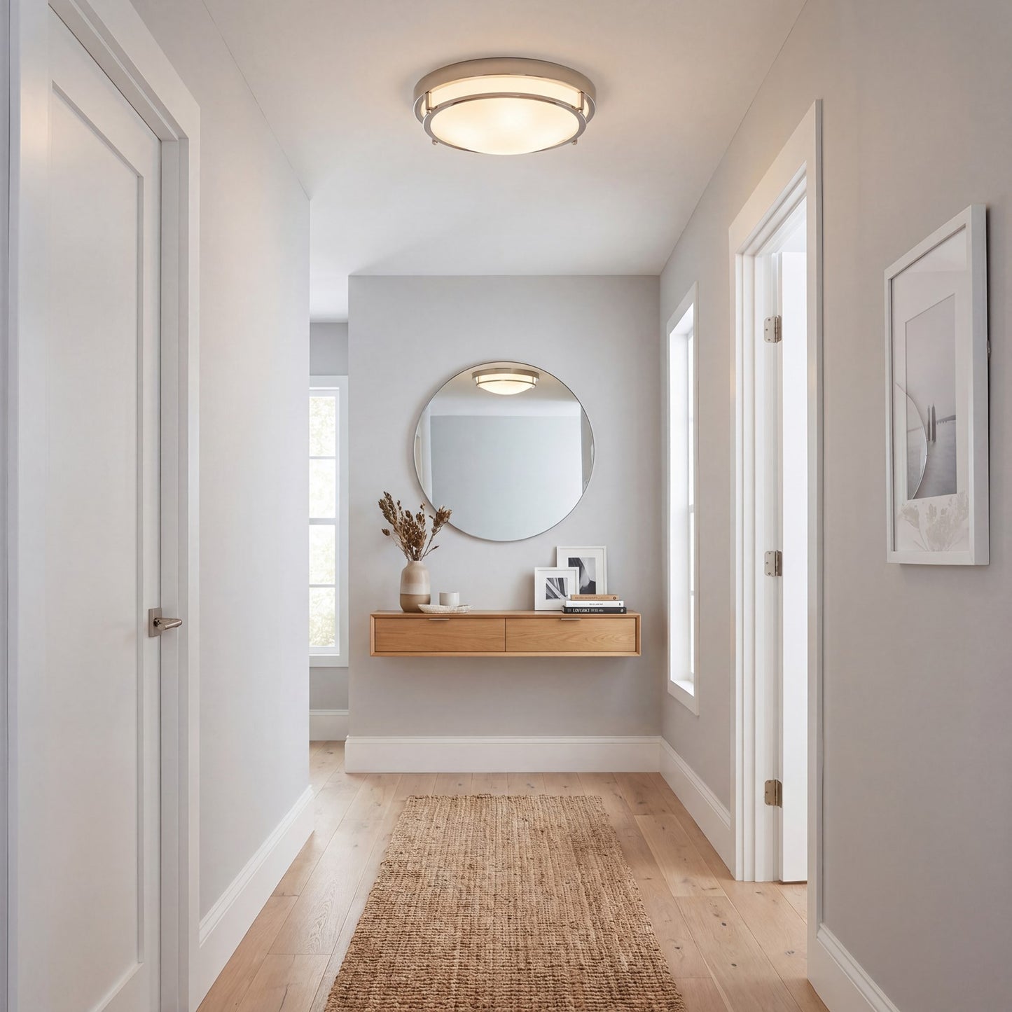 Meridian Industrial 2 Light 4" Flush Mount