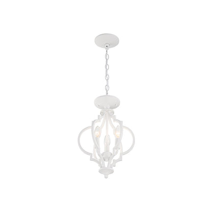 Savoy Meridian 3 Light Convertible Semi Flush Mount/Pendant, White