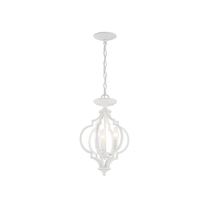 Savoy Meridian 3 Light Convertible Semi Flush Mount/Pendant, White