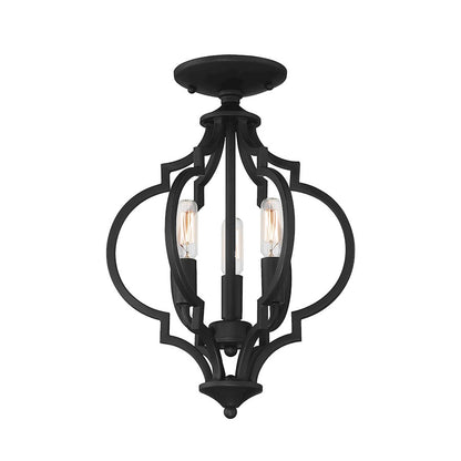 Meridian Transitional 3 Light Convertible Semi Flush Mount