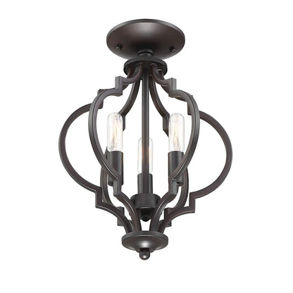 Meridian Transitional 3 Light Convertible Semi Flush Mount