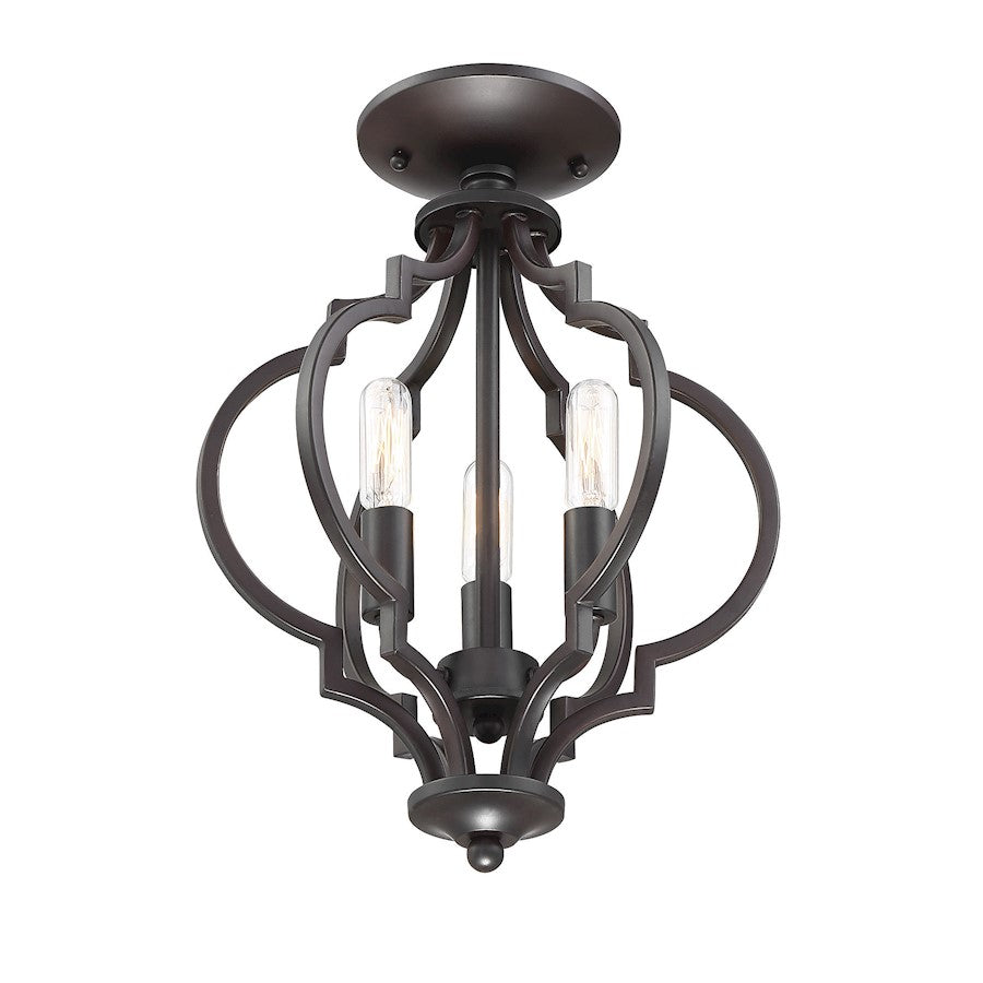 Meridian Transitional 3 Light Convertible Semi Flush Mount