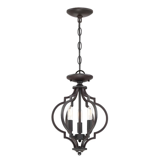 Meridian Transitional 3 Light Convertible Semi Flush Mount