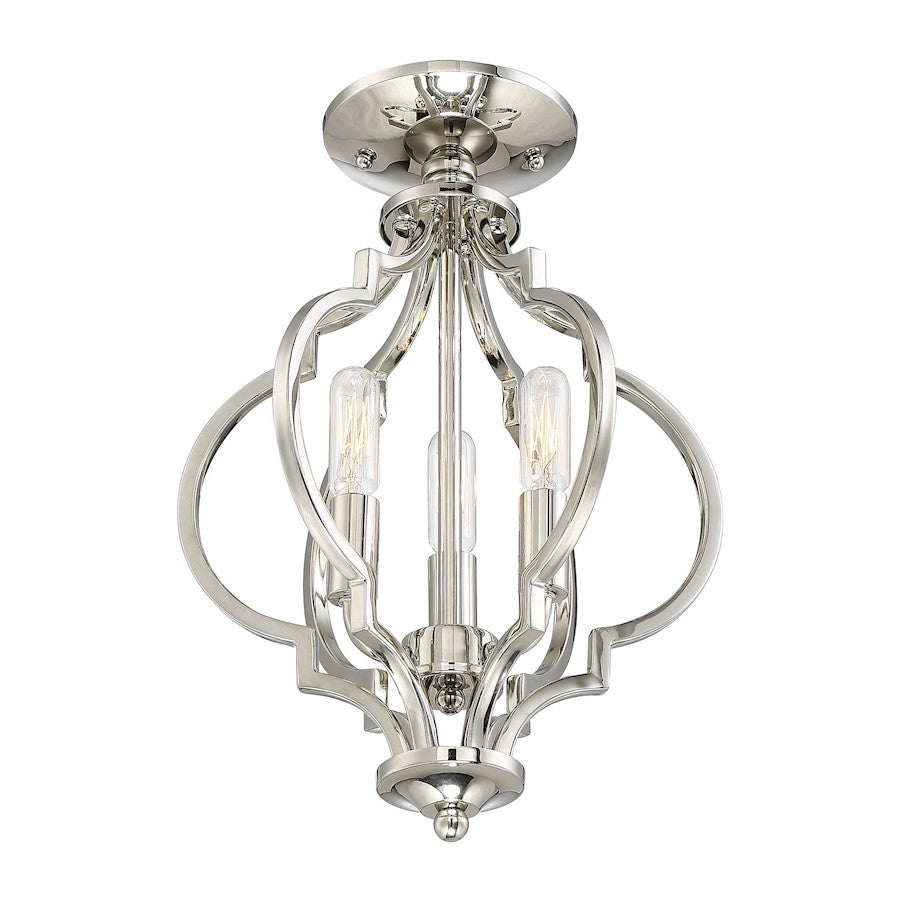 Savoy House 3Lt Convertible Semi-Flush or Pendant, Nickel - M60055PN