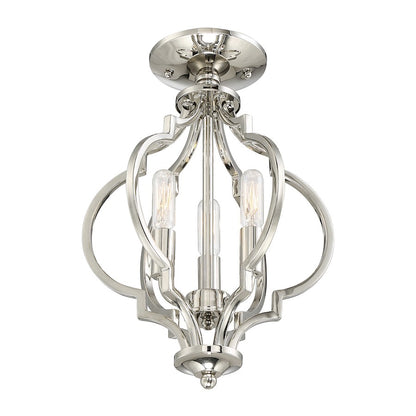 Meridian Transitional 3 Light Convertible Semi Flush Mount