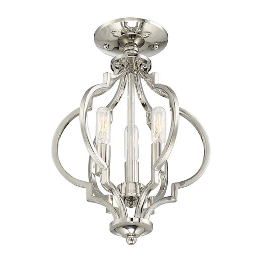 Meridian Transitional 3 Light Convertible Semi Flush Mount