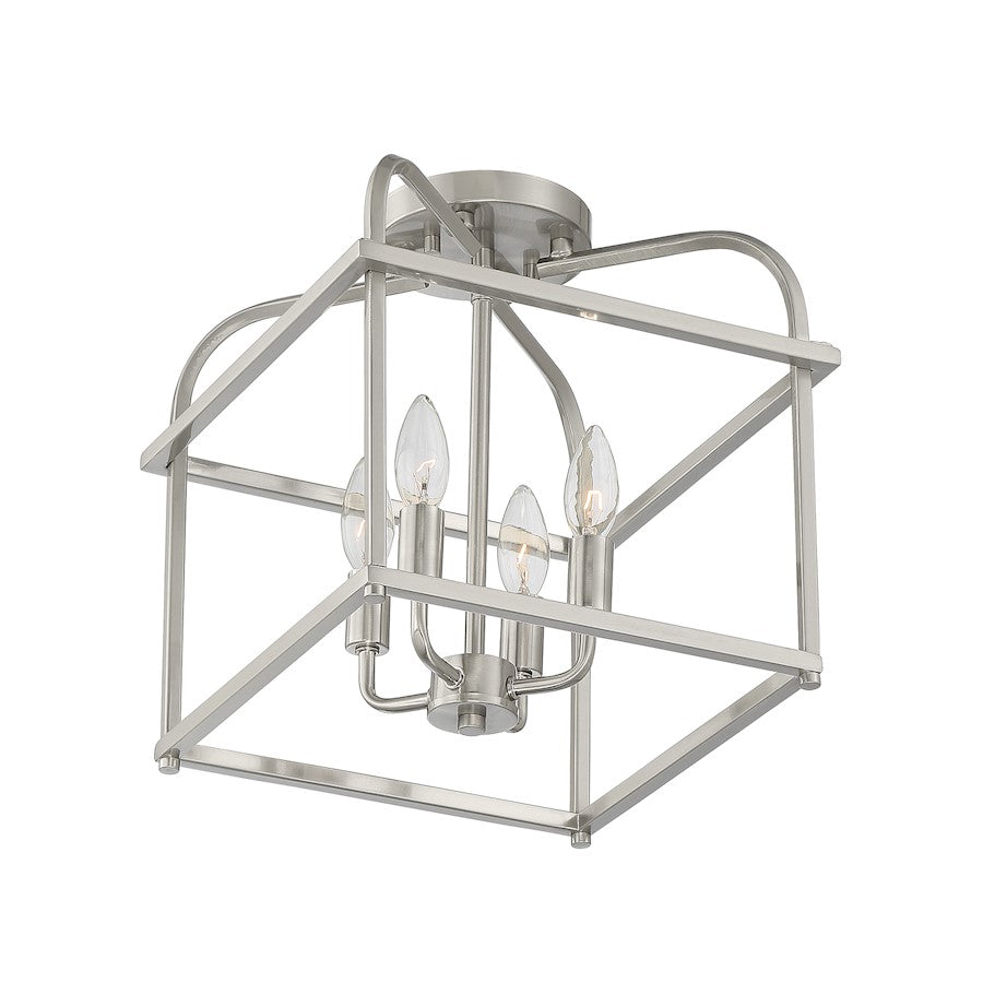 Savoy House 4-Light Ceiling Light, Brushed Nickel