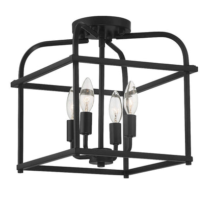 Savoy House 4-Light Ceiling Light, Matte Black
